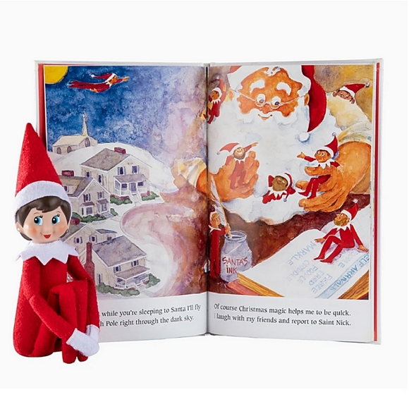 The Elf on the Shelf A Christmas Tradition Book & Blue-Eyed Girl Scout Elf - Picture 4 of 4